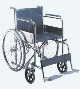Fauteuil roulant en acier basic