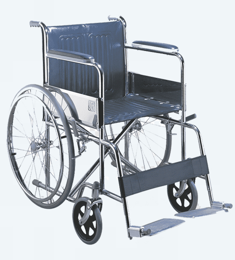 Fauteuil roulant en acier basic